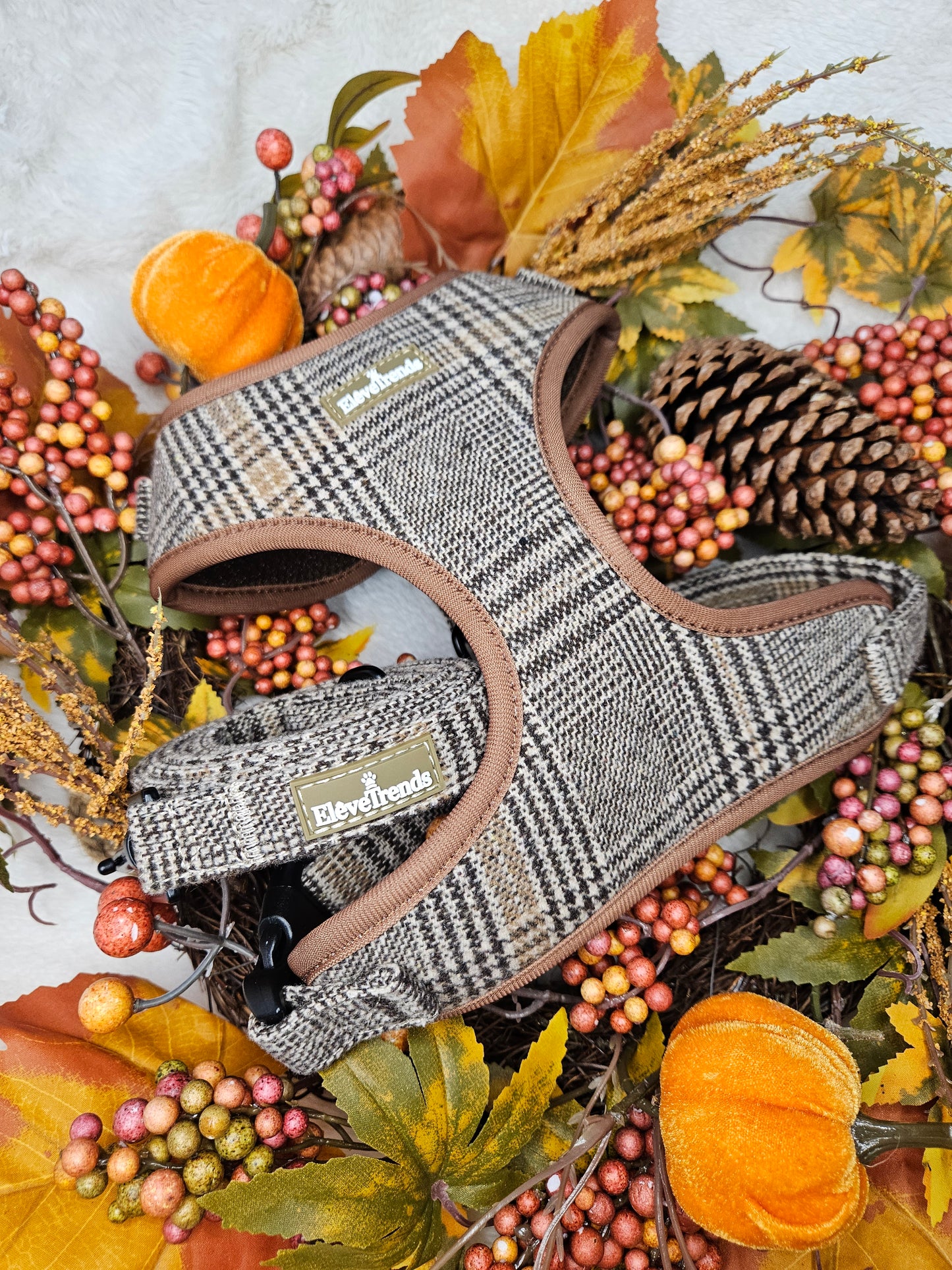 Tweed Check Harness & Lead Set